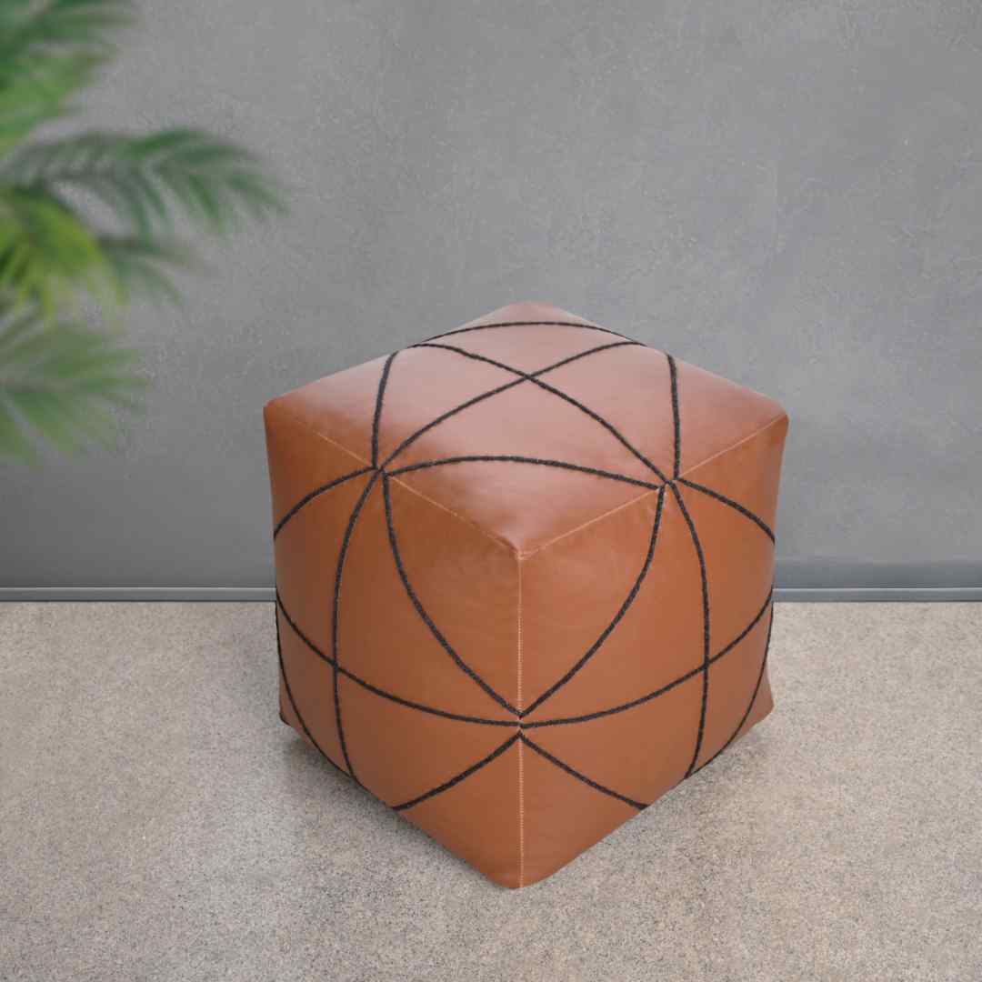 Bellingen Pouf - Brown