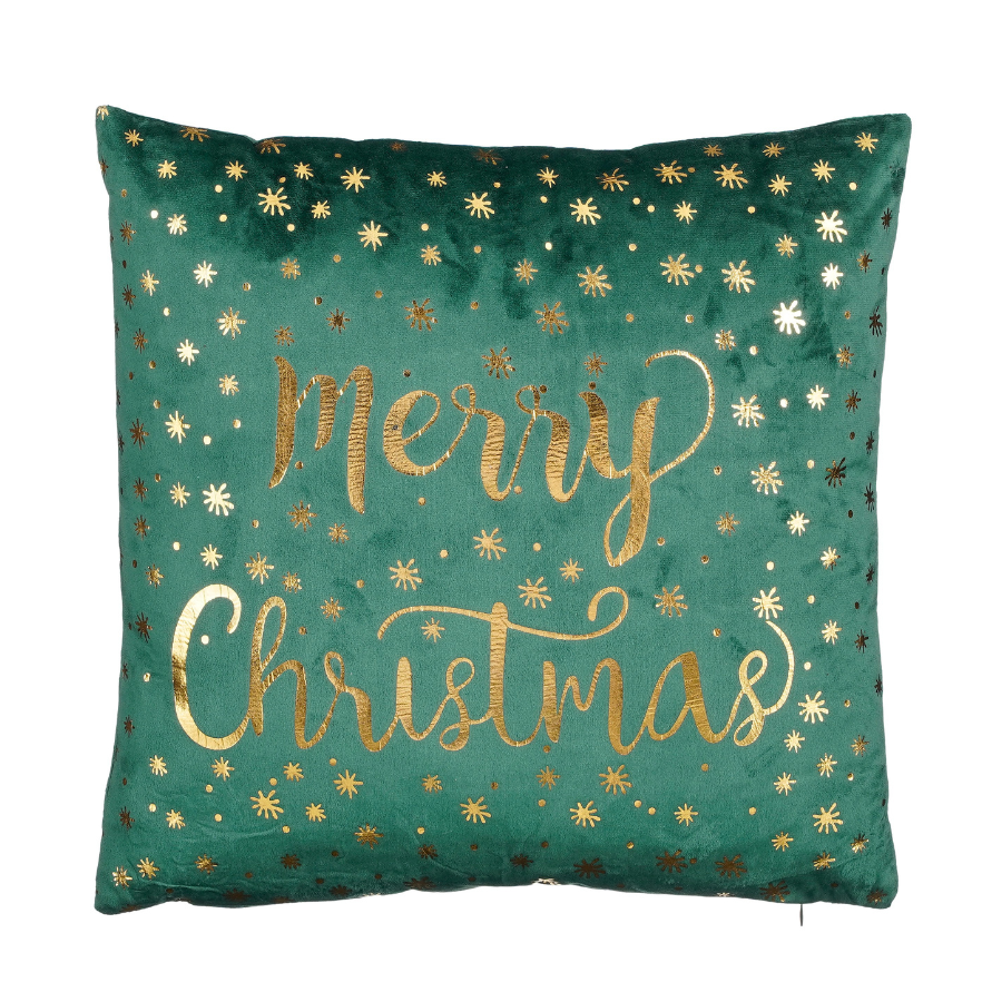 Merry Christmas Cushion-Green