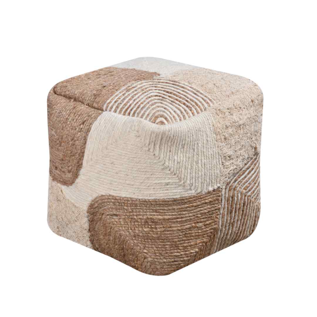 Colusa Pouf - Ivory / Beige