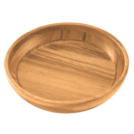 Barbecue 35Cm Round Wooden Serving Tray