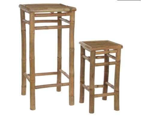 Tropical Bamboo Side Table (M) Brown