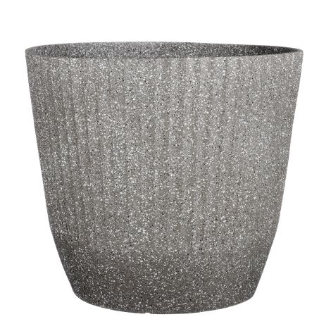 Rio Round Pot Planter Terrazzo (L) Grey 