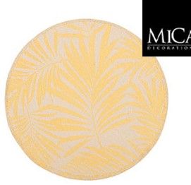 PLACEMAT ROUND SUNCOAST-EDEL-1110305-2 -YELLOW