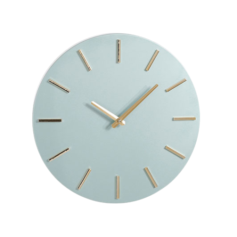 Brixen Aluminium Wall Clock-Blue
