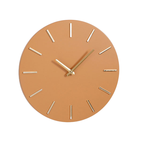 Brixen Aluminium Wall Clock-Light Brown