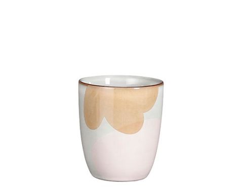 Tabo Stoneware Cup Flower-White