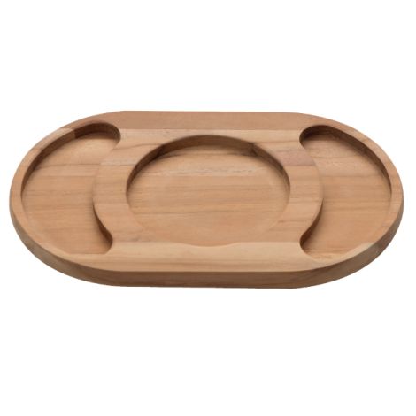 BARBECUE SERVING PLATE/TRAY WOOD WITH OIL FINISH-SUNCOAST