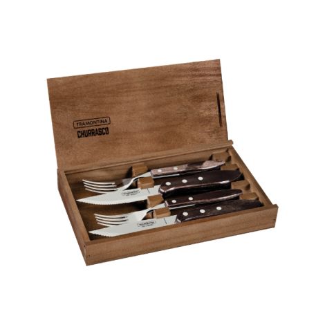 CUTLERY SET 4 PCS (CERTIFIED) WITH WOODEN BOX-SUNCOAST