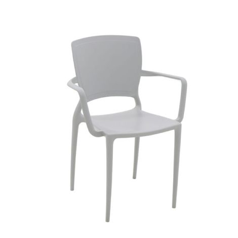 SOFIA ARMCHAIR DINING WITH CLOSED BACK-REST-GREY