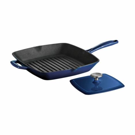 Tramontina 11" Grill Pan With Press Enameled Cast Iron-Blue