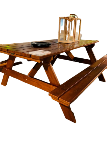 PICNIC BENCH TEAK WOOD WITH OILED FINISH BROWN-SUNCOAST