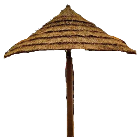 3 Meter Outdoor Thatch Umbrella - Brown