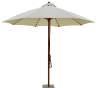 Suncoast 3 Meter Wood Look Round Umbrella FRP Rib and Aluminium Pole Pulley Umbrella (Frame Only)