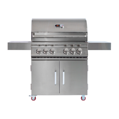 Freestanding 3-Burner Gas Grill With Infrared Side Burner 304Ss High Quality Stainless-Steel (Free Cover)