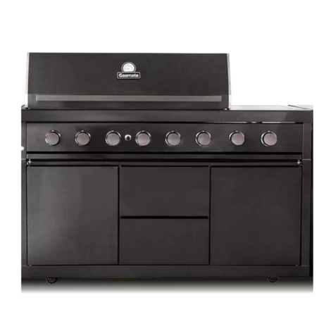 SUNCOAST OUTDOOR BARBECUE STAINLESS STEEL GRILL WITH WHEELS -6 BURNER GAS GRILL WITH ROTISSERIE- BLACK