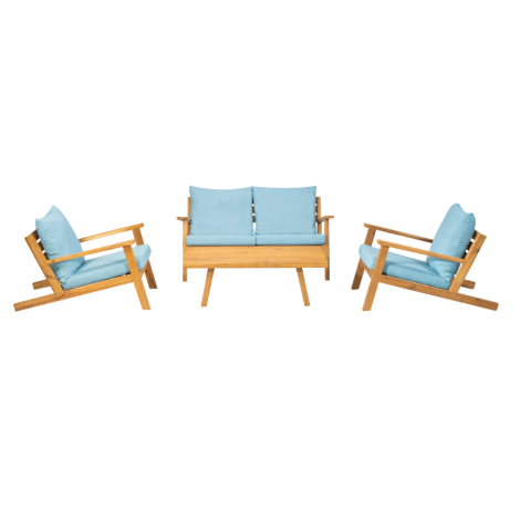 Marco Two Seater Sofa set with Table -Blue Cushion