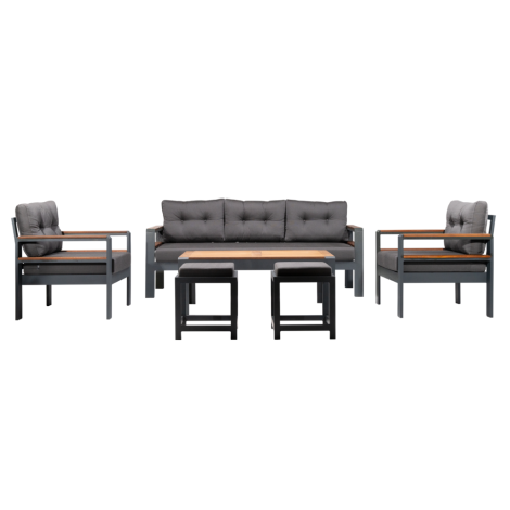 Mykonos Patio Sofa Set - Black 