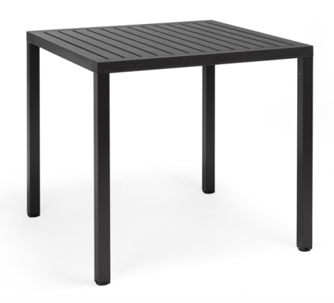 Tavolo Square Cube 80 Anthracite Vern Table-Black