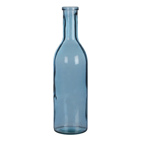 Rioja Decorative Glass Bottle-Light Blue