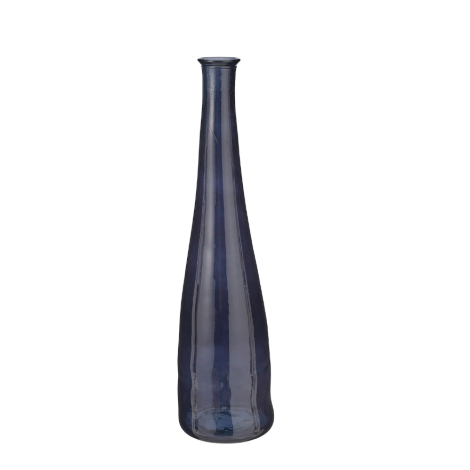 Pinto Outdoor Recycled Glass Vase-Black