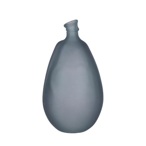 Pinto Outdoor Recycled Glass Vase-Grey