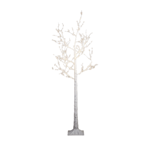 BIRCH TREE CLASSIC WHITE WITH 400 LED LIGGHTS IP44 WITH TIMER-EDEL-1089304