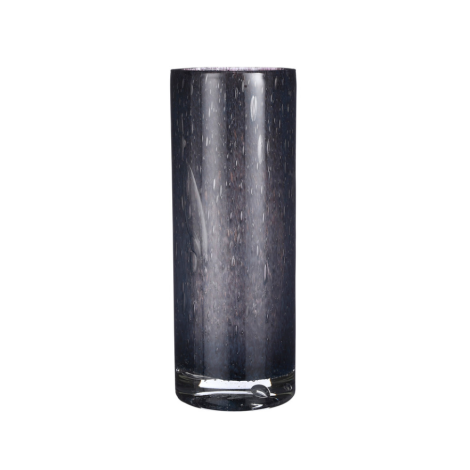Estelle Cylinder Glass Vase (L)-Dark Blue