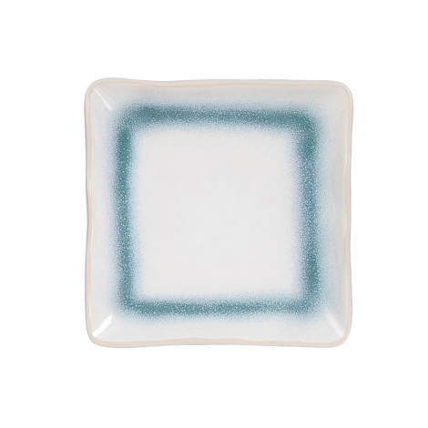 TANZI SQUARE GLAZED PORCELAIN PLATE- EDEL-1120559 -1 -BLUE.L