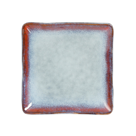 TANZI PLATE GLAZED PROCELAIN BLUE/RED-EDEL-1120559-2