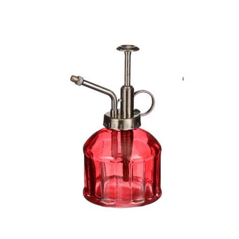 Vintage Glass Plant Spray Bottle-Red