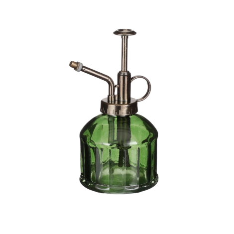 Vintage Glass Plant Spray Bottle Green