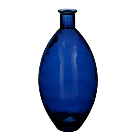 Suncoast Qin Outdoor Recycled Glass Vase-Blue