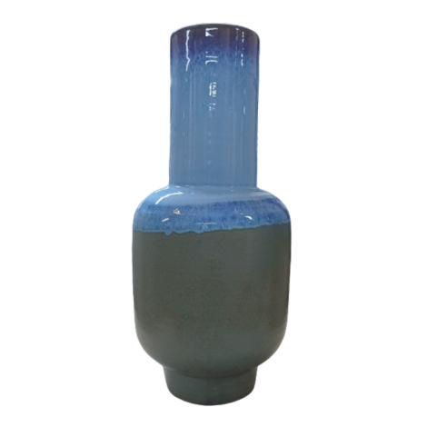 Lizz Decoration Ceramic Vase-Dark Blue 