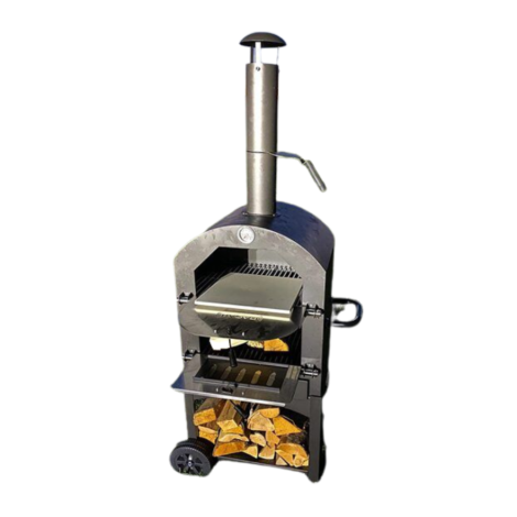 Bad Axe Pit Fire Pizza Oven Floor Standing With Cover And Pizza Paddle 