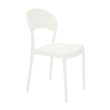 SISSI CHAIR CLOSED BACKREST CHAIR WHITE