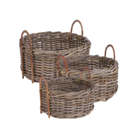 Cameo Basket Natural Rattan Fiber/ Plastic (S) (One Unit Only) 