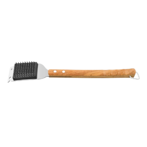 GRILL BRUSH (FSC CERTIFIED) BARBECUE CLEANING BRUSH STAINLESS STEEL BRISTLES