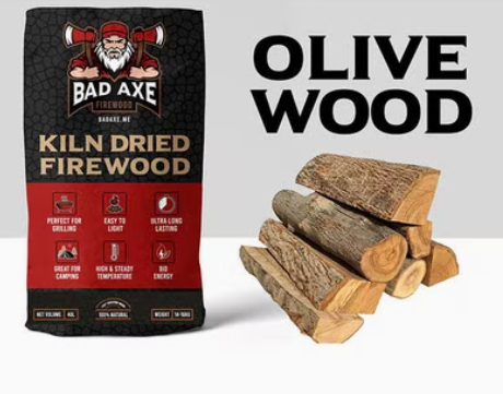 Bad Axe Olive Firewood Wooden Logs 40L (10-15 Kg)