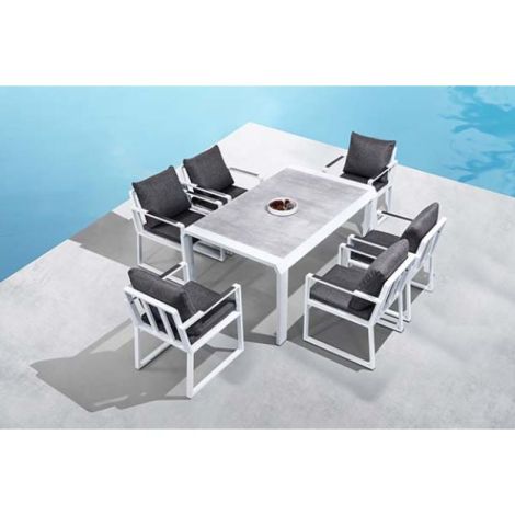 EXEE DINING SET (SINGLE TABLE AND 6 CHAIRS)