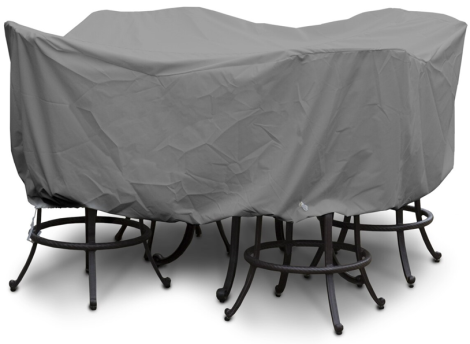 RIPSTOP BREATHABLE OUTDOOR FUTNITURE COVER FOR DINING SET RAIN-RW227 GREY