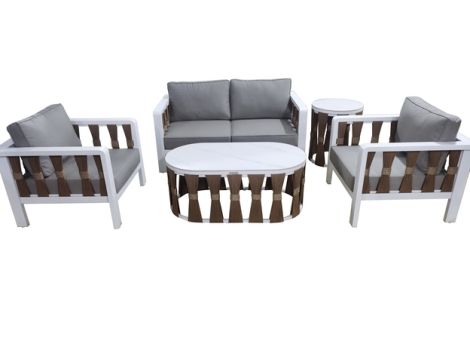 MIRACLE SOFA SET (2SEATER +1SEATER +1SEATER +COFFEE TABLE+SIDE TABLE)