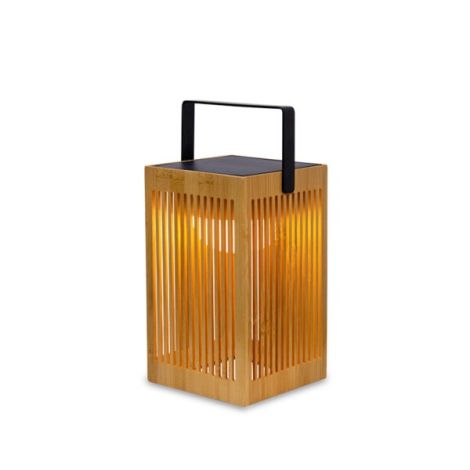 Okinawa Outdoor Lantern Solar With Rechargeable Battery Brown