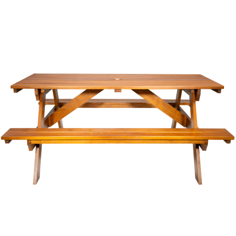 Picnic Bench Teak Wood With Oiled Finish-Brown 