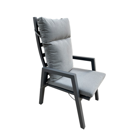 Athena High Back Dining Chair-Charcoal