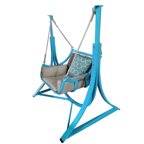 Nomad Hanging Chair Aluminum Frame-Blue