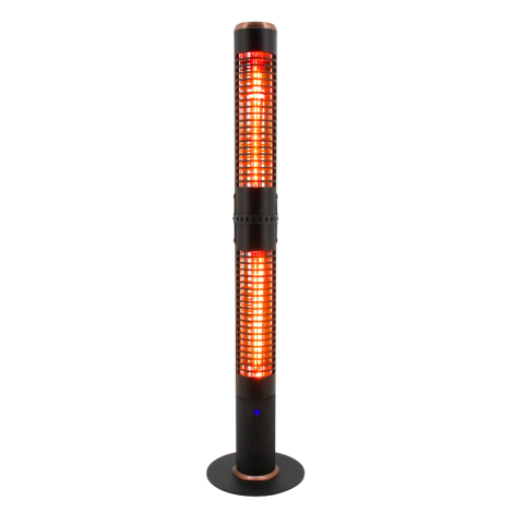Electric Patio Heater Rose Golden Tube Black/Brown Box