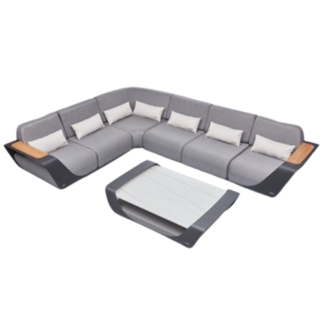 Onda L-Shape Sofa Set - Grey