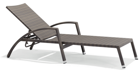 FEATURE SUNLOUNGER ALUMINIUM STRUCTURE WEAVED WITH SYNTHETIC RATTAN 