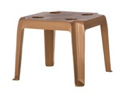 SUNCOAST- SIDE TABLE SQUARE- BROWN-PLASTIC