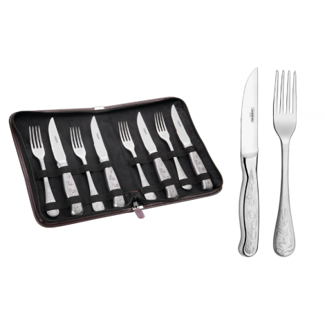 TRAMONTINA FLATWARE CLASSIC SET OF KNIEF AND FORK- STAINLESS STEEL - 8 PCS